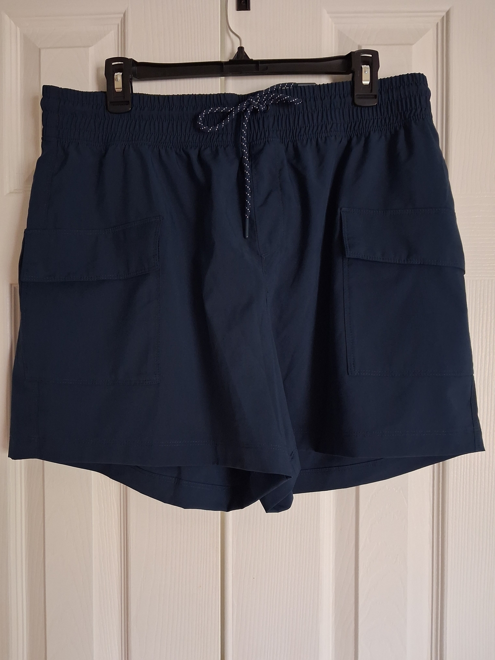 Old Navy STRETCHTECH Navy Blue Drawstring Cargo Shorts